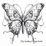 Fascinating Blue Morpho Butterfly Metamorphosis Coloring Pages 3