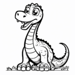 Fascinating Diplodocus Coloring Pages 3