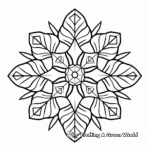 Fascinating Geometric Snowflake Coloring Pages 1