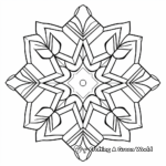Fascinating Geometric Snowflake Coloring Pages 3