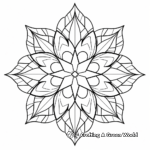 Fascinating Geometric Snowflake Coloring Pages 4