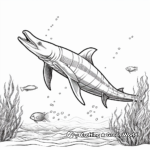 Fascinating Ichthyosaurus Coloring Pages 3