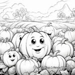 Fascinating Pumpkin Patch Coloring Pages 3