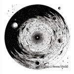 Fascinating Spiral Galaxy Black Hole Coloring Pages 2