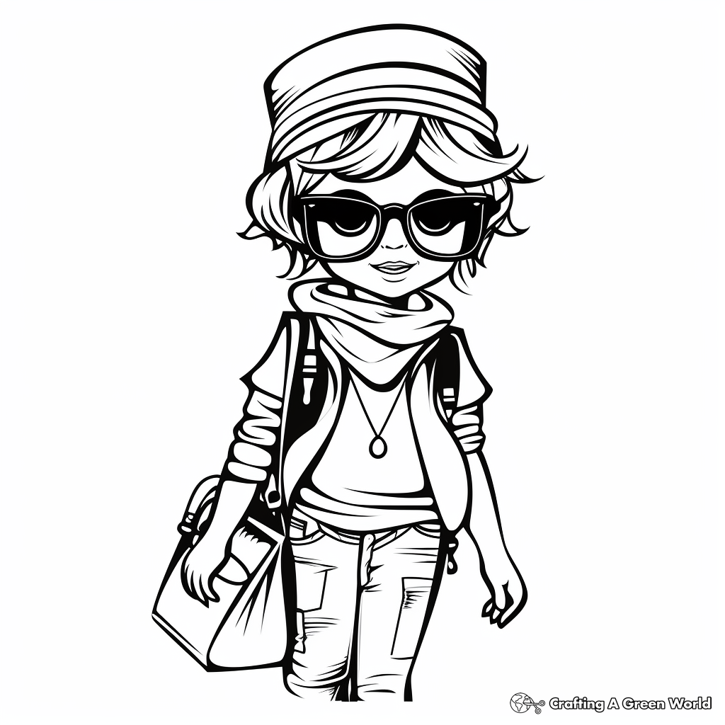 Fashion Accessories Coloring Pages for Children 1