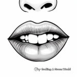 Fashion-Forward Glossy Lips Coloring Pages 1