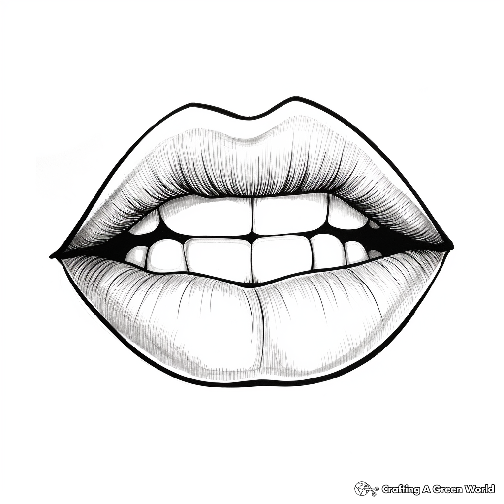 Printable Lips Coloring Pages