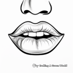 Fashion-Forward Glossy Lips Coloring Pages 4