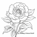 Fashion Inspired Peony Design Coloring Pages 2