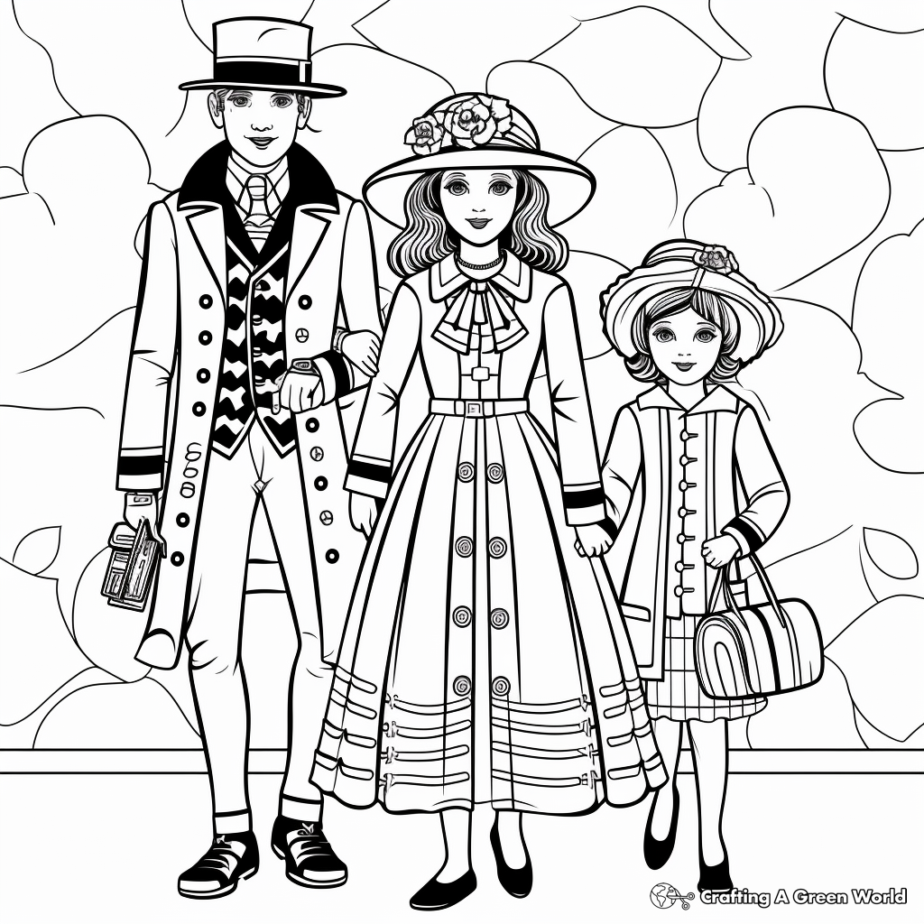Fashion Through the Ages Coloring Pages 2