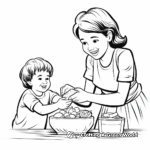 Feeding the Hungry: Charity-themed Kindness Coloring Pages 2