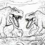 Ferocious Giganotosaurus vs T Rex Coloring Pages 3