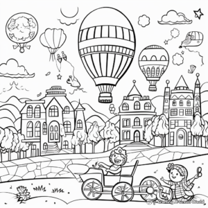 Festive April Festivals Around the World Coloring Pages 1
