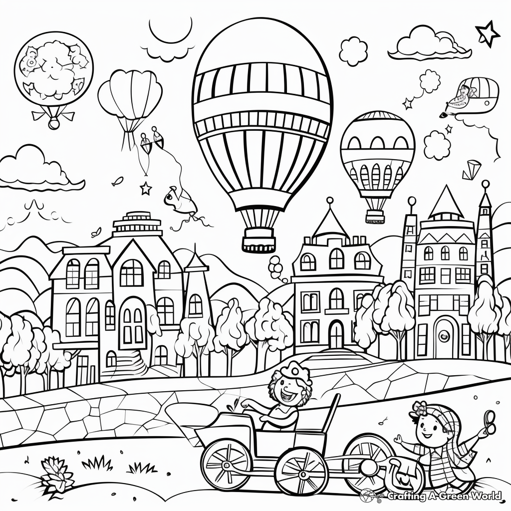 Festive April Festivals Around the World Coloring Pages 1