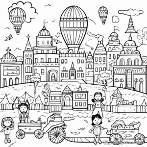 Festive April Festivals Around the World Coloring Pages 3