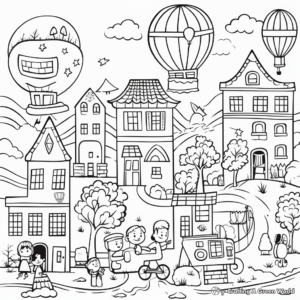 Festive April Festivals Around the World Coloring Pages 4