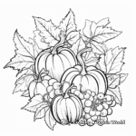 Festive Autumn Leaves Coloring Sheets for Adults 4