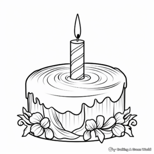 Festive Christian Christmas Candle Coloring Pages 1
