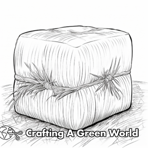 Hay Bale Coloring Pages - Free &amp; Printable!