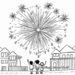 Festive Diwali Fireworks Coloring Pages 1
