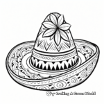 Festive Fiesta Sombrero Coloring Pages 1