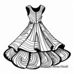 Festive Flamenco Dress Coloring Pages 3