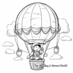 Festive Hot-Air Balloon Coloring Pages 3