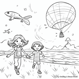 Festive Kite Festival Coloring Pages 2