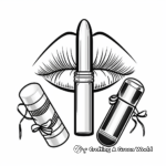 Festive Party Blower Lips Coloring Pages 4