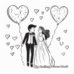 Festive Wedding Balloons and Confetti Coloring Pages 4