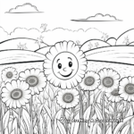 Field of Poppies Flower Coloring Pages for Relaxation 3