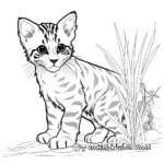 Fierce Bengal Cat Coloring Pages 2