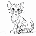 Fierce Bengal Cat Coloring Pages 4