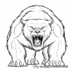 Fierce Black Bear Coloring Pages 3
