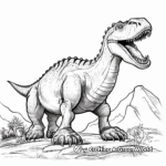 Fierce Brontosaurus Historical Coloring Pages 1