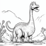 Fierce Brontosaurus Historical Coloring Pages 2