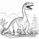 Fierce Brontosaurus Historical Coloring Pages 3