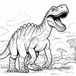 Fierce Brontosaurus Historical Coloring Pages 4