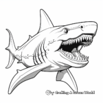 Fierce Megalodon Shark Coloring Pages 3