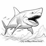 Fierce Megalodon Shark Coloring Pages 4