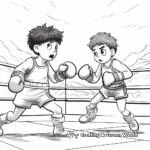 Fierce Olympic Boxing Match Coloring Pages 1