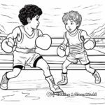 Fierce Olympic Boxing Match Coloring Pages 3
