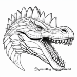 Fierce Spinosaurus Head Coloring Pages 2