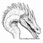 Fierce Spinosaurus Head Coloring Pages 3