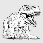 Fierce Tyrannosaurus Rex Coloring Pages 1