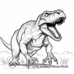 Fierce Tyrannosaurus Rex Coloring Pages 4