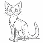 Fiery Abyssinian Cat Coloring Pages 3