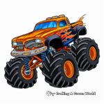 Fiery Hot Wheels Monster Truck Coloring Sheets 4