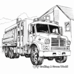 Fire Truck in Action: Fire-Scene Coloring Pages 2