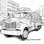 Fire Truck Parade Coloring Page 1